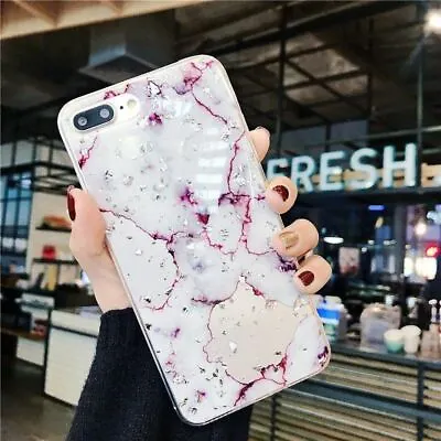 $8.90 • Buy Marble Shockproof Bling Tough Gel Soft Case Cover For Apple IPhone 6S 8 7 Plus X