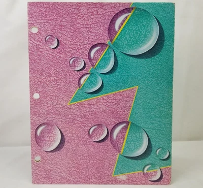 $26.95 • Buy Vintage Trapper Keeper Portfolio Folder Designer Series Pink Teal Water Drop 90s