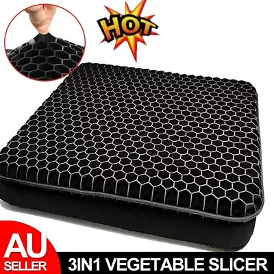 Wheelchair Car Office Gel Chair Seat Cushion For Lower Back Pain Pressure Relief • $27.79