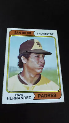 FREE SHIPPING-Enzo Hernandez-1974 Topps Baseball-nr.mint/7-no.572-Padres • $1.49