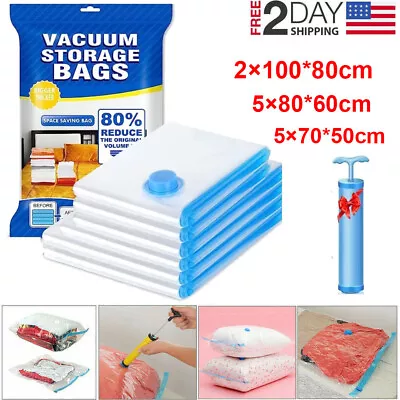 12PCS Jumbo Extra Large Space Saver Vacuum Seal Storage Bag Largest Space Bags • $18.99