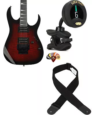 Ibanez GRG320FATRB + Snark ST-8 + Dunlop PVP101 + Levy's M8POLY-BLK Value B • $433.96