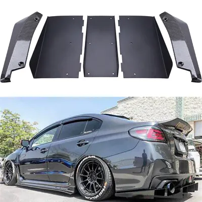 For Subaru WRX STI Rear Bumper Diffuser 4-Fin Spoiler Lip Splitter + Rear Spats • $49.39