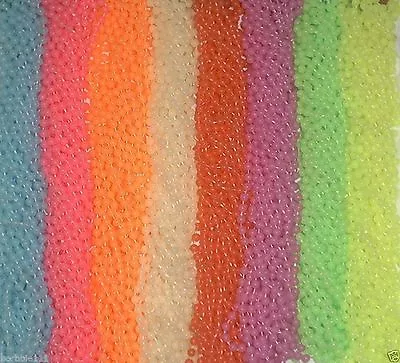 6 Dozen Glow In The Dark 72 Mardi Gras Beads Party Favors Necklaces Neon 8 Color • $30.99