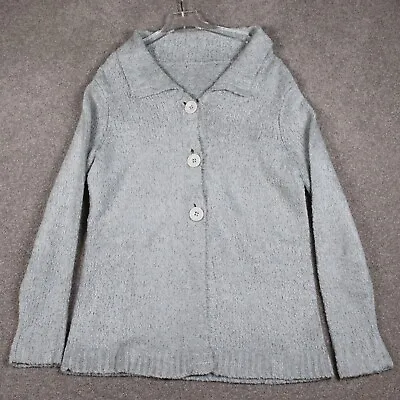 Marco Polo Cardigan Women Large Grey Knit Cozy Warm Casual Button WOOL Blend • £21.68