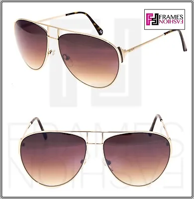 BALMAIN BL 2524 Gold Brown Gradient Unisex Aviator Metal Sunglasses BL2524 • $201.60