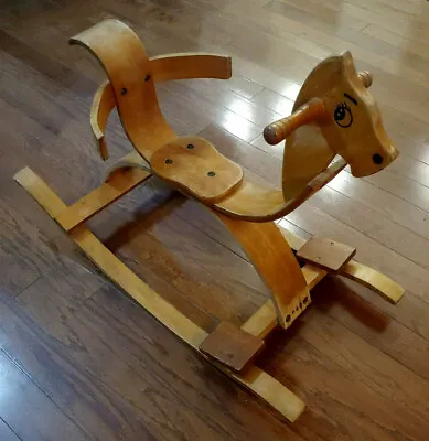Vintage Danish Mid-Century Modern Bent Plywood Rocking Horse 1960's • $136