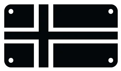 Iceland Flag Black & White Version 4  X 7  ATV Motorcycle License Plate  • $13.57