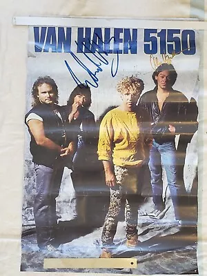 Van Halen 5150 Poster 3 Real Signed By Eddie Van Halen-Sammy Hagar-Dvid Lee Roth • $999
