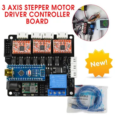 DIY CNC 3 Axis Laser Controller Board GRBL Stepper Motor Driver Board Engraving • $44.85