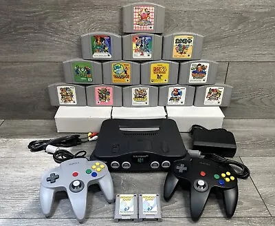 Nintendo 64 Console JAPAN MEGA MARIO DONKEY KONG POKEMON KIRBY N64 Bundle Lot • $189.99