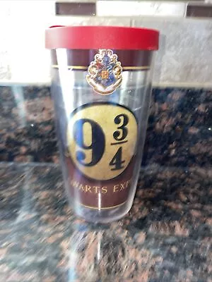 Tervis Harry Potter Hogwarts Express 9 3/4 16oz Travel Cup Tumbler Red Lid • $12.99