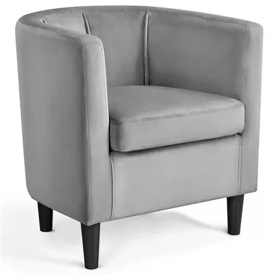 Tub Chair Accent Armchair Velvet Fabric Modern Barrel Chair Living Room Bedroom  • £49