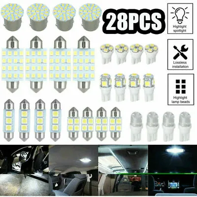LED Light Bulbs Kit For Dome License Plate Lamp White Car Interior Accessories • $20.89