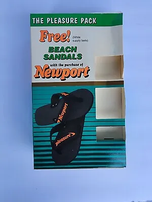 Vintage Newport FlipFlops 90s Cigarette Promo Merch Adult Men USA 8 PADS Sandals • $15.99