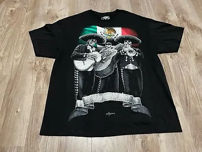 El Mariachi Loco Viva Mexico Chicano Lowrider Art DGA David Gonzales T Shirt • $40