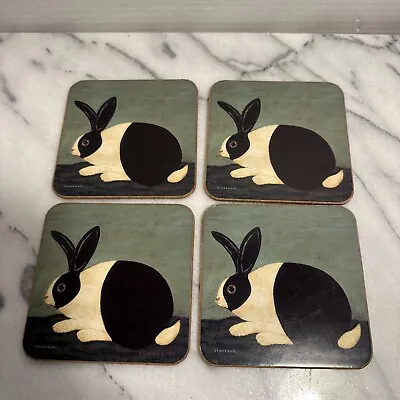 Warren Kimble Coasters Rabbits Set Of 4 VGUC • $19.46