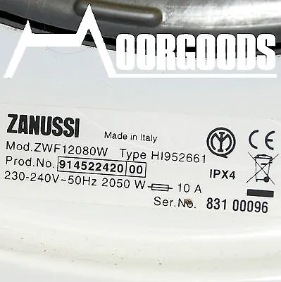 ZANUSSI ZWF12080W Washing Machine SPARES  • £30