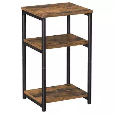 VASAGLE Vintage Brown Side Table With Storage Shelf • $74.77