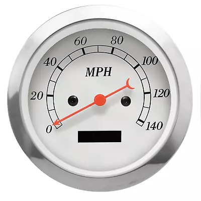 MOTOR METER RACING Classic 85mm 3-3/8  Electrical Speedometer Odometer 140 MPH • $58.04