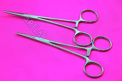 2 Pc Mosquito Hemostat Forceps 5  Straight Stainless Steel Surgical Medical • $6.39