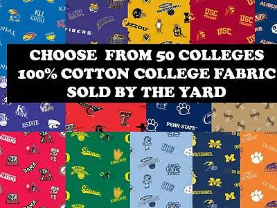 College Cotton Fabric-university Cotton Fabric-sold By The Yard-schools K-o #45 • $17.99