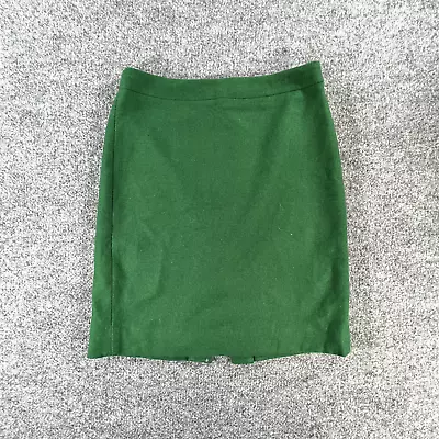 J Crew Mens Skirt 4 Green Wool Blend Career Casual Pencil Skirt • $19.99