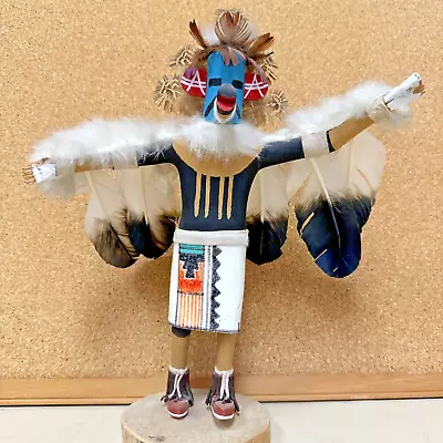 Vintage Native American Eagle Kachina Wood Doll 12.5   Signed  A. Yazzie • $17.50