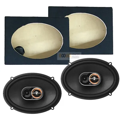 Infinity Kappa 93ix 6x9  Coaxial 3way 330 Watt Car Speakers + Speaker Box (pair) • $186.99