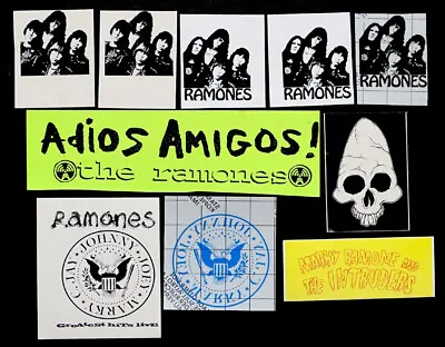 1990's MARKY RAMONE / RAMONES Vintage PUNK Decal Set / SKATEBOARD Bumper Sticker • $49.95