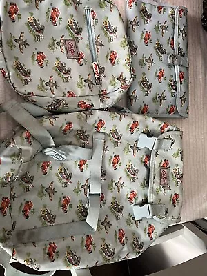 £10 • Buy Cath Kidston (Set Retro Print) Backpack, Mini Backpack And Fold Up Nappy Mat