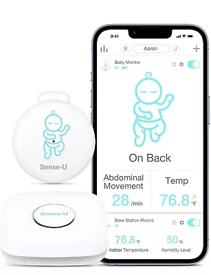 Sense-U Baby Monitor 3: Breathing Movement Body Temperature Rollover NEW • $54.99