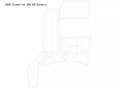 2005 Crownline 250 CR Cockpit Boat EVA Foam Faux Teak Deck Floor Pad Mat • $499