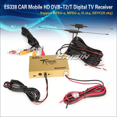 Car Mobile DVB-T2 Box H.264/265 Digital TV Receiver HDMI HEVC USB 160km/h ES338 • £96.48