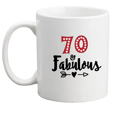 70th Birthday Mug Fabulous Mug Gift For Him/her/fun/gift/present/women/men • £8.95