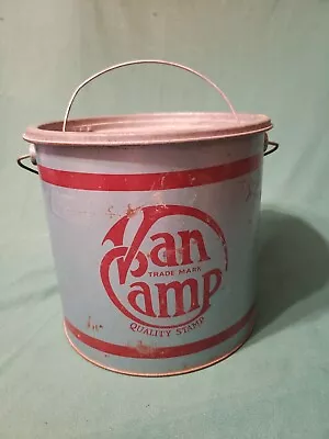 Vintage Van Camp Hardware Co. 2-Pc Fishing Minnow Bucket • $175