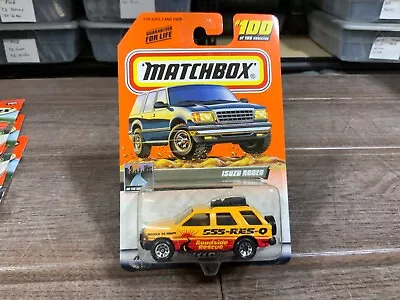 Matchbox Treasure Hunt Chase 2000 Logo #100 Isuzu Rodeo Old Card • $5