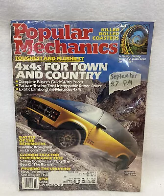 1987 Sep Popular Mechanics Magazine Vtg - Car Tobacco Tech Alcohol Ads - Reader • $6.95