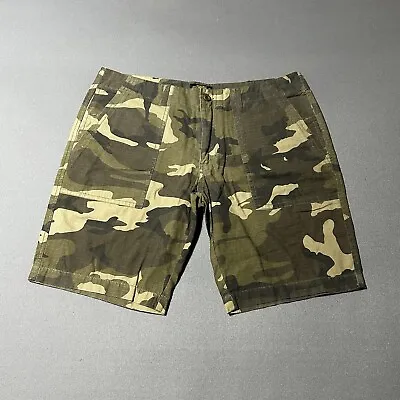 Alpha Industries Shorts Mens 34 Green Brown Camo Cotton Military Naval Standard • $22.50