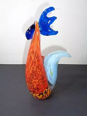 Murano Art Glass Colorful Rooster Figurine (8 By 4 By 2.5 ) • $12