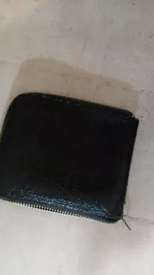 Vintage Zip Around Wallet W/Coin Purse/ID Holder Black Pebbled Leather • $18