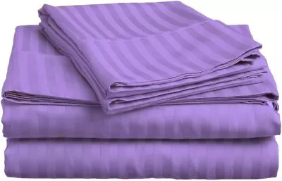 800 Thread Count 4 - Pc Sheet Sets All Stripes Colors & Sizes Egyptian Cotton • $72