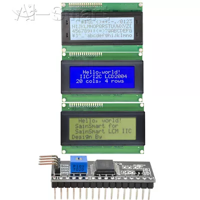 Gray Yellow Blue Blacklight 2004LCD Display Module 2004 LCD 20x4 Character • £2.39