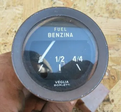 Vintage Fiat 124 Fuel Gauge For Spider Ferrari Maserati VEGLIA BORLETTI 2 • $99