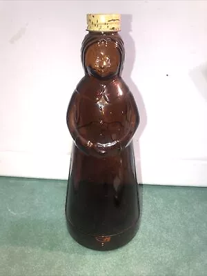 Vintage Mrs. Butterworth's Amber Brown Glass Syr Bottle With Cap.  82 S 6529  19 • $10.20