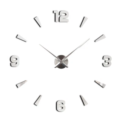 £13.97 • Buy 3D DIY Wall Sticker Clock Silver Bling Home Decor Ornament Gifts For Mum Dad 