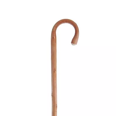 Extra Strong Traditional Chestnut Wooden Walking Stick Crook Handle And Ferrule • £17.99