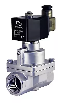 1  One Inch Stainless High Pressure Electric Steam Solenoid Process Valve 24V AC • $189.99