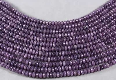 $23.50 • Buy Lovely Grape Purple Lepidolite 4x6mm Rondelle Beads 15.5  Strand 