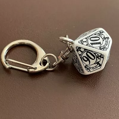D% - Dice Keyring - Q Workshop - Steampunk - White And Black- D&D - Game Master • £1.99